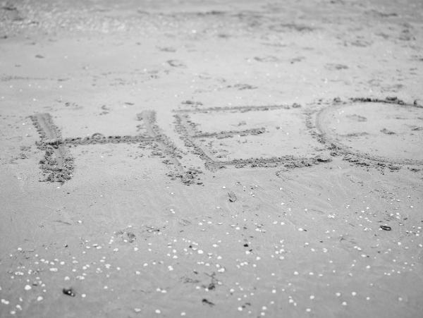 Victoria R written in the sand #58